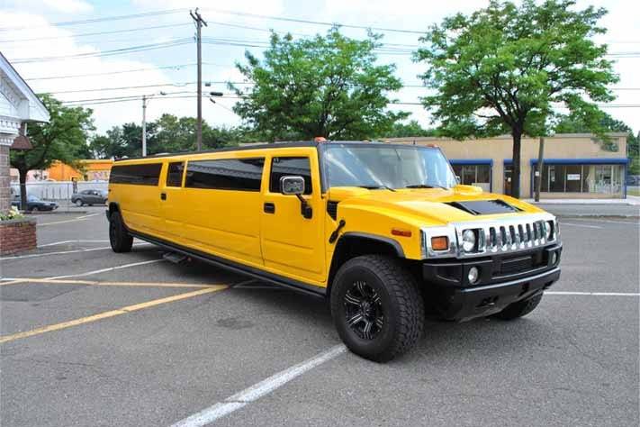 Yellow stretch Hummer