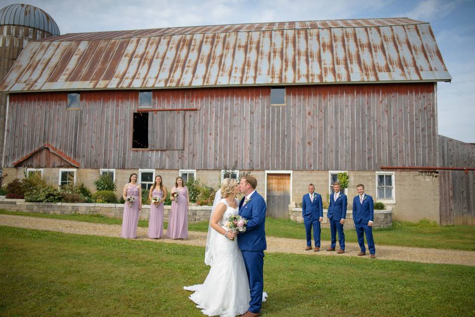 Outdoor wedding party