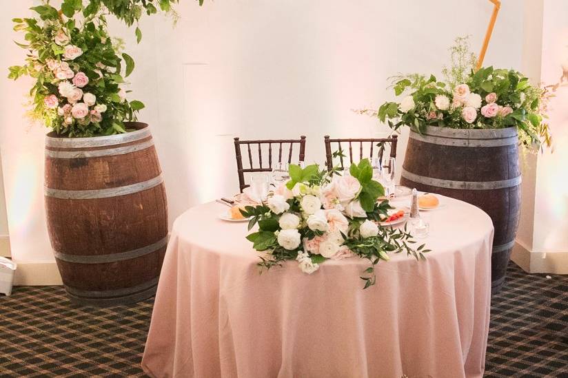 Sweetheart table design