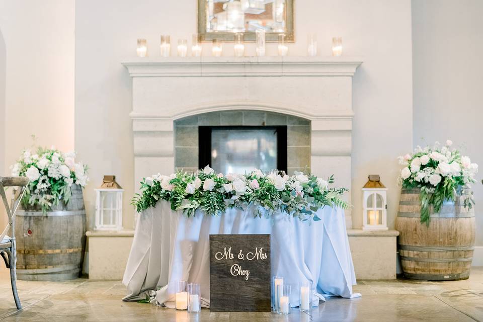 Sweetheart table design