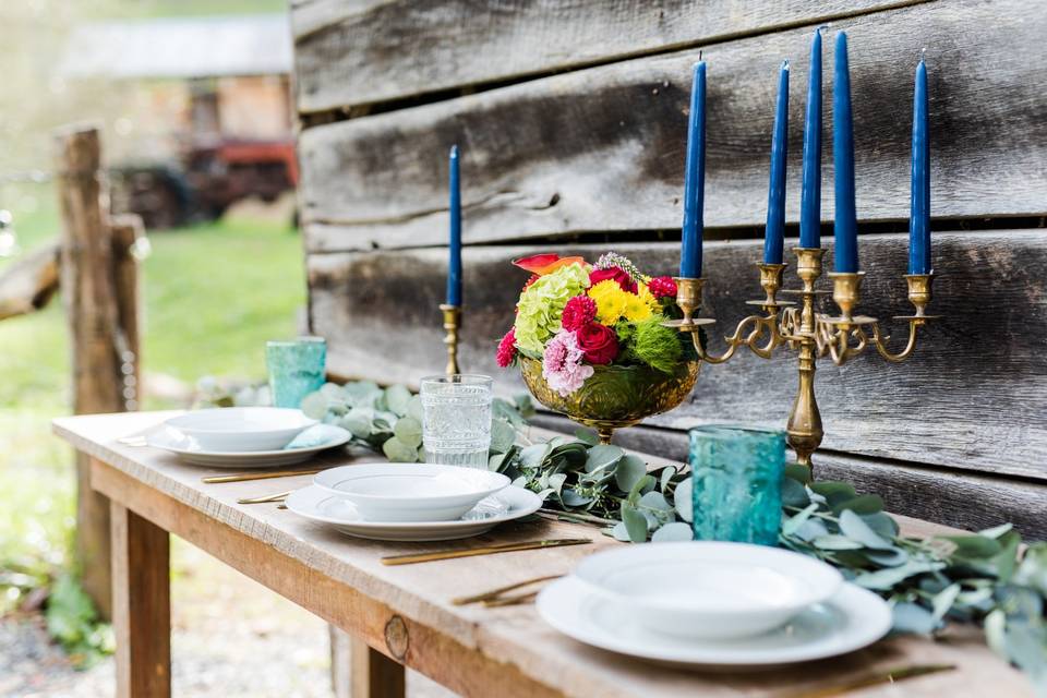 Rustic table setting