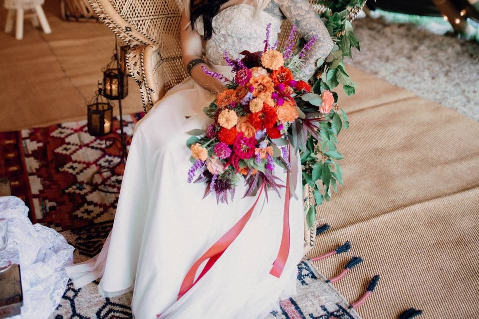 Bride on her chair | Brittyn Elizabeth Photography