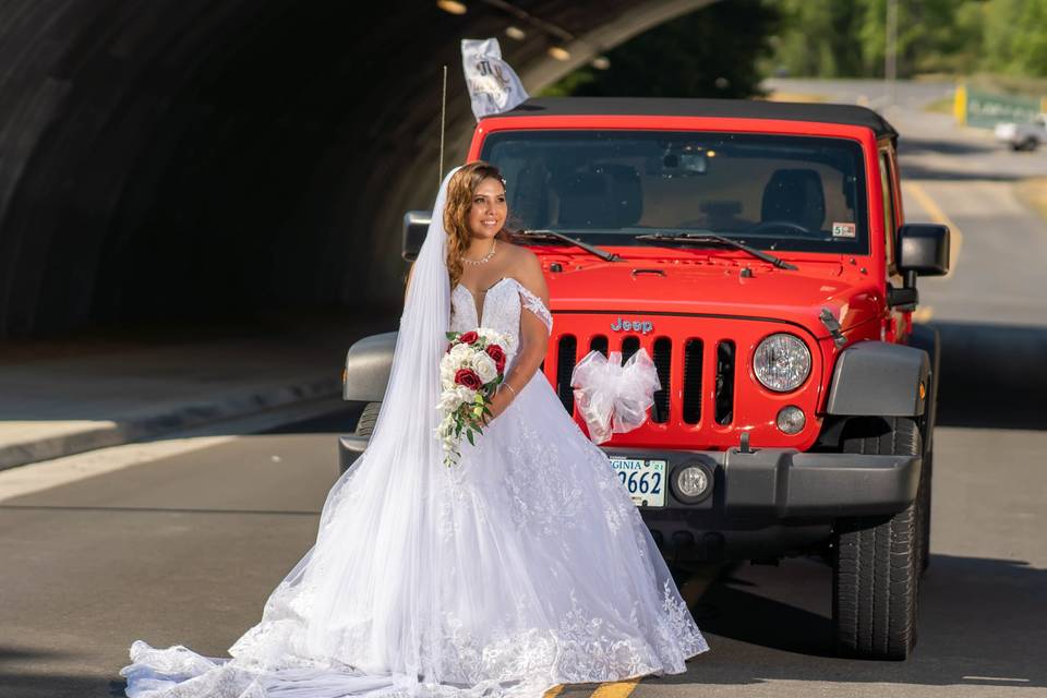 Wedding jeep