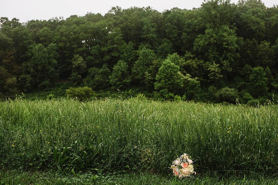 Bouquet in the landscape