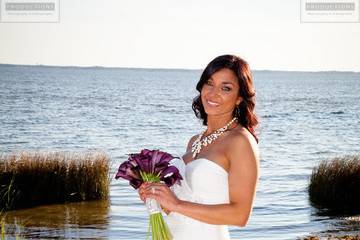 Bride at the beach