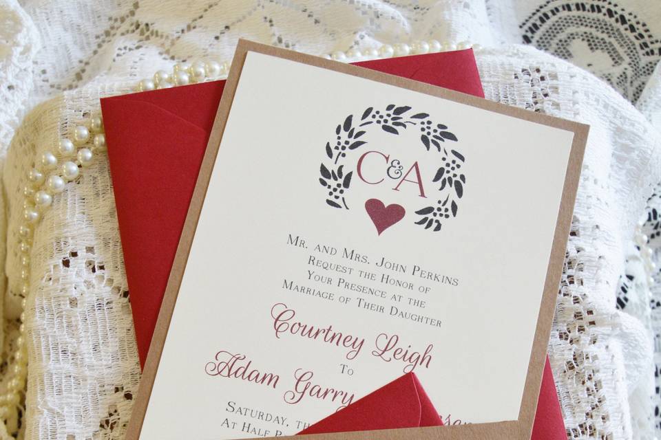 Wedding invitation card