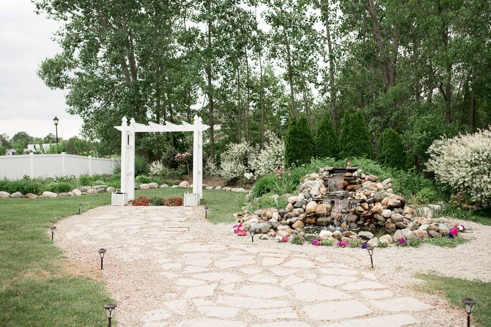 Ceremony path and arch