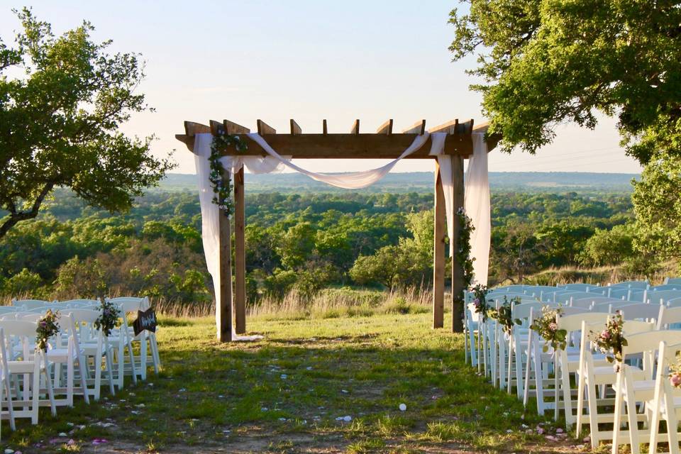 Huge porch facing west.