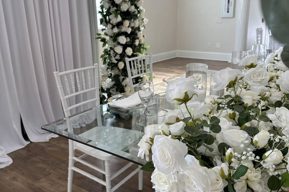 Glass main table