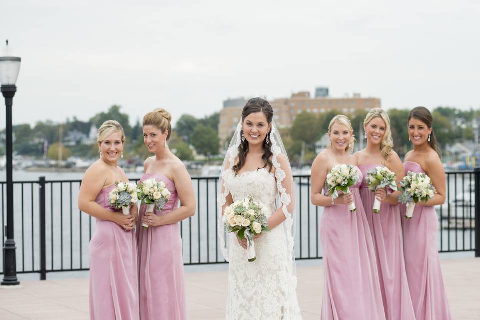 A Bride and her maids