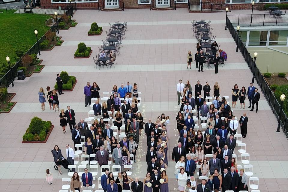 Outdoor Ceremony Aerial View