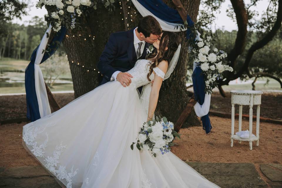Blue and White Wedding