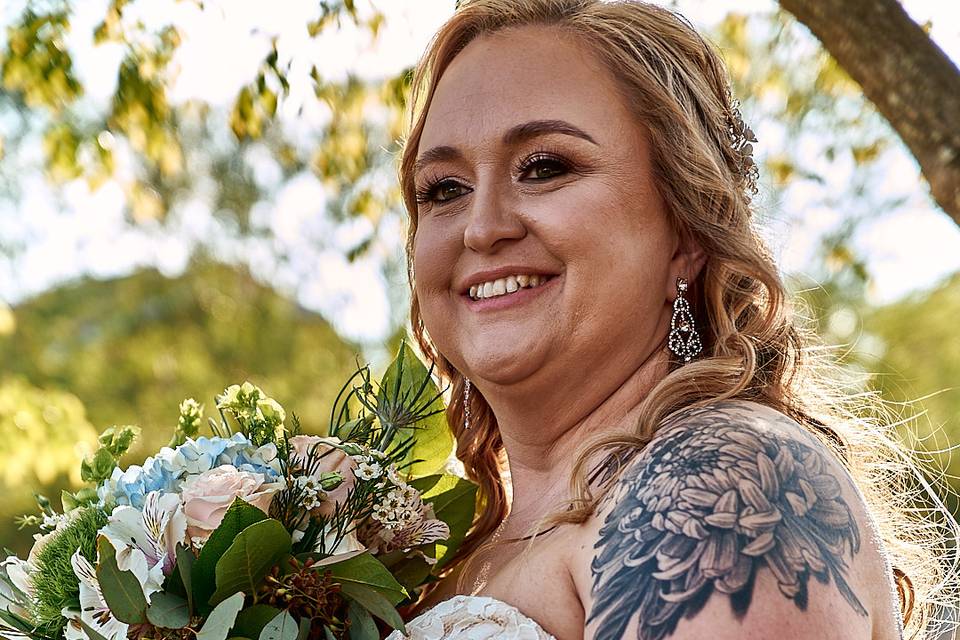 Tossing the bouquet