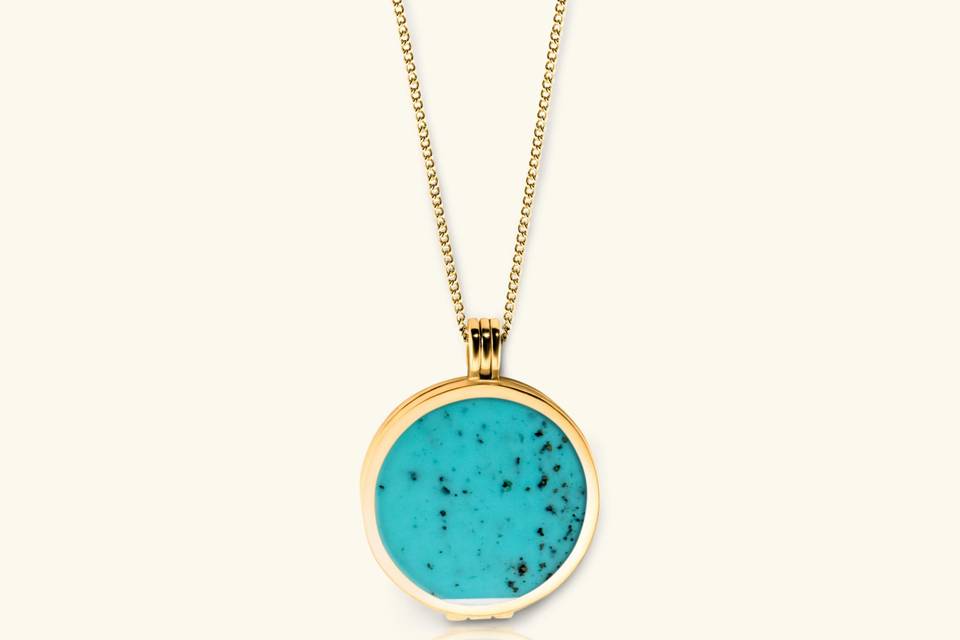 Turquoise and 18k gold vermeil