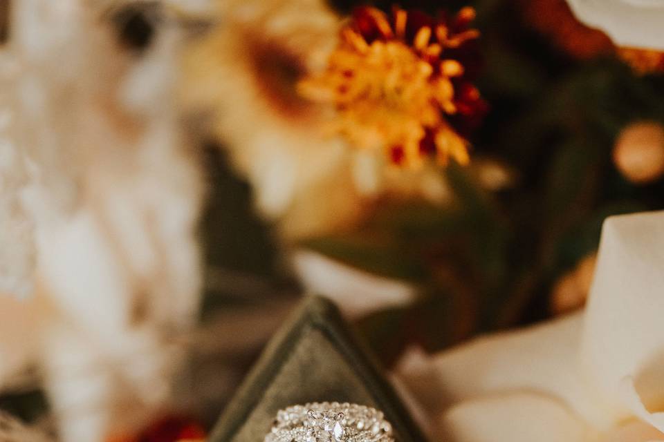 Wedding ring closeup