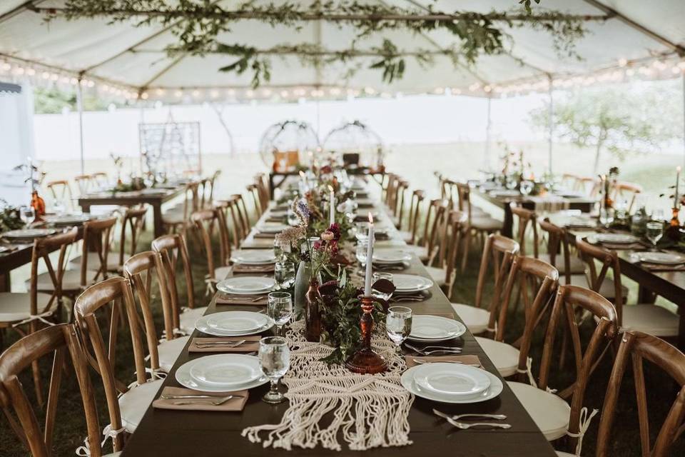 Crossback Chairs + Farm Tables