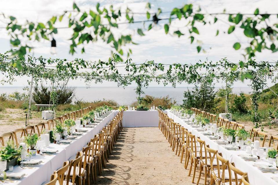 Crossback Chairs + Farm Tables