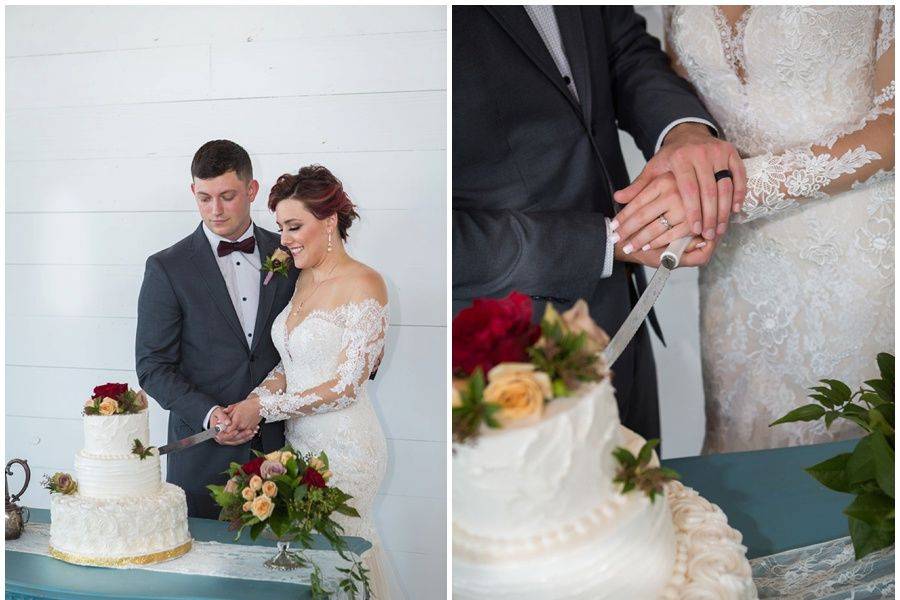 Venue 311 - Cake cutting at the wedding reception.