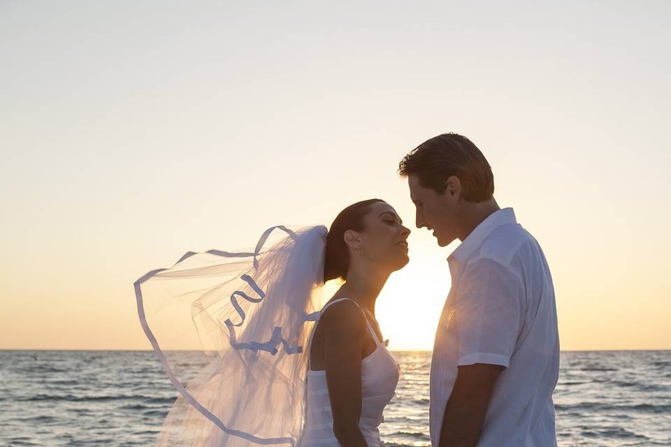 Sunset kiss