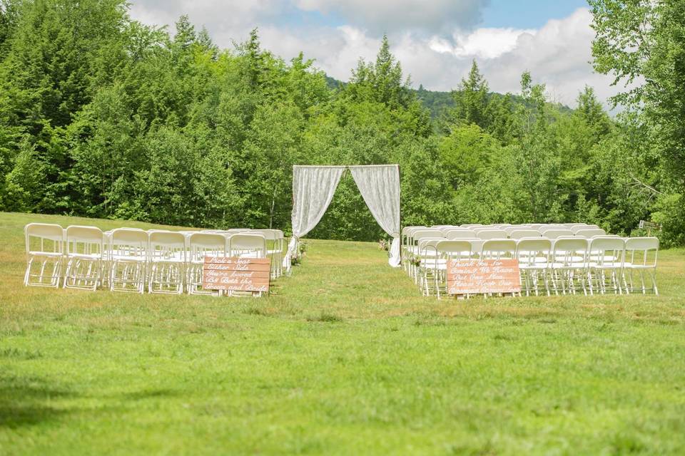 Ceremony site at Summit Hotel