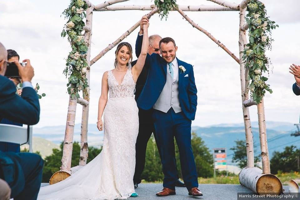 Ceremony on Peak Lodge Patio