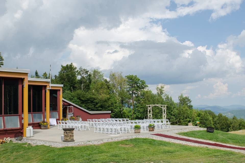Ceremony site at Peak Lodge