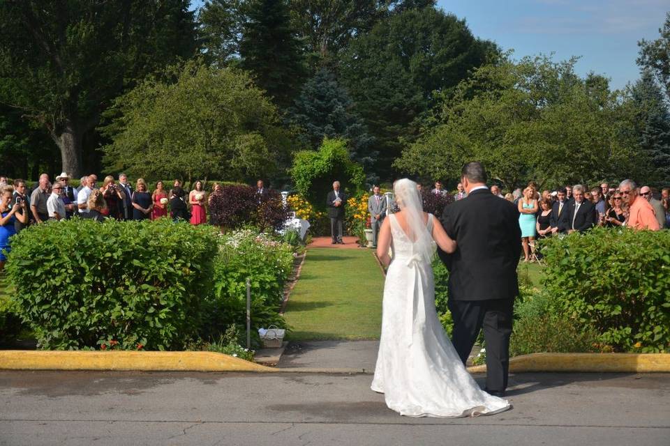 Escorting the bride