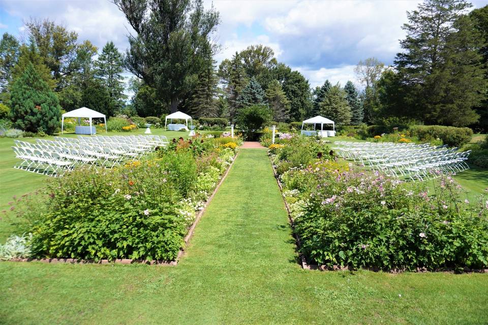 Garden Ceremony Setup