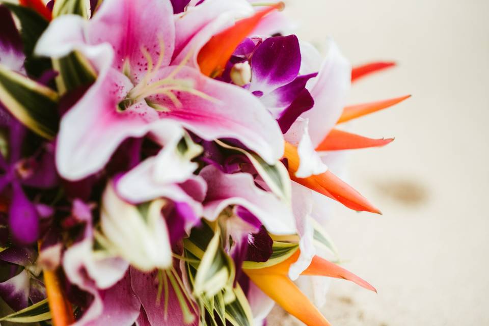 Bridal bouquet closeup