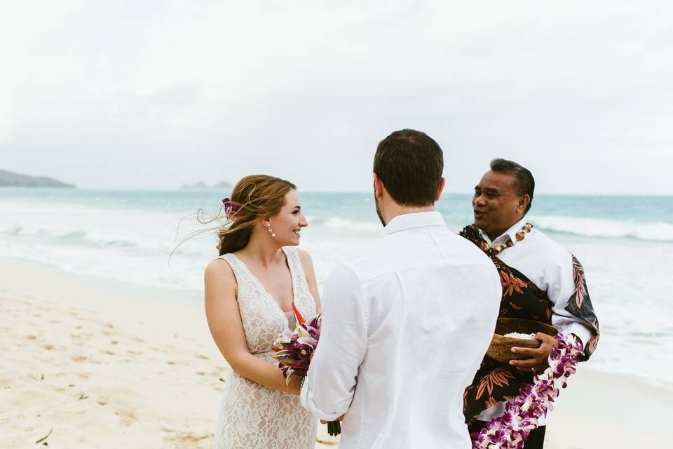 Waimanalo beach wedding