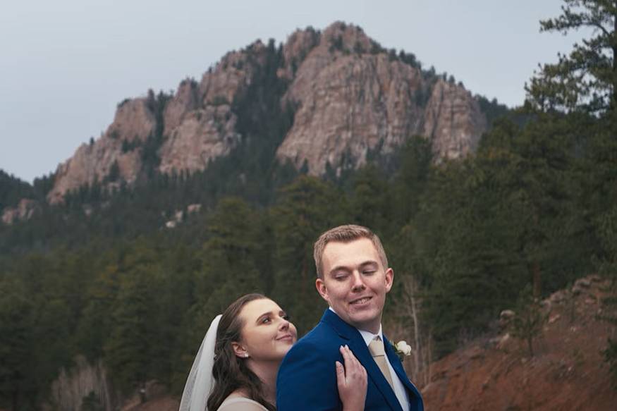 Epic backdrop married coupl