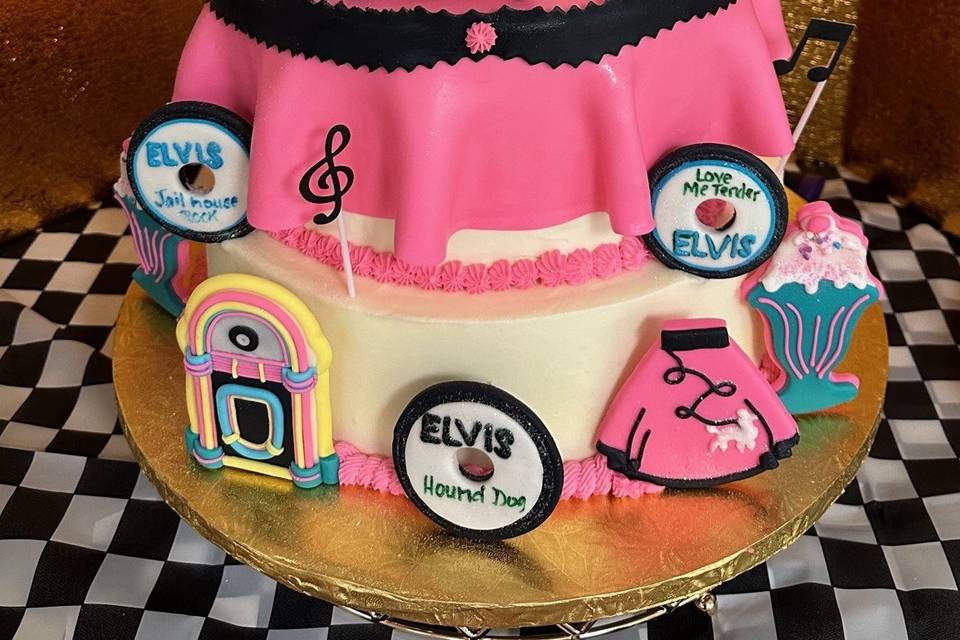 Elvis-50's theme cake
