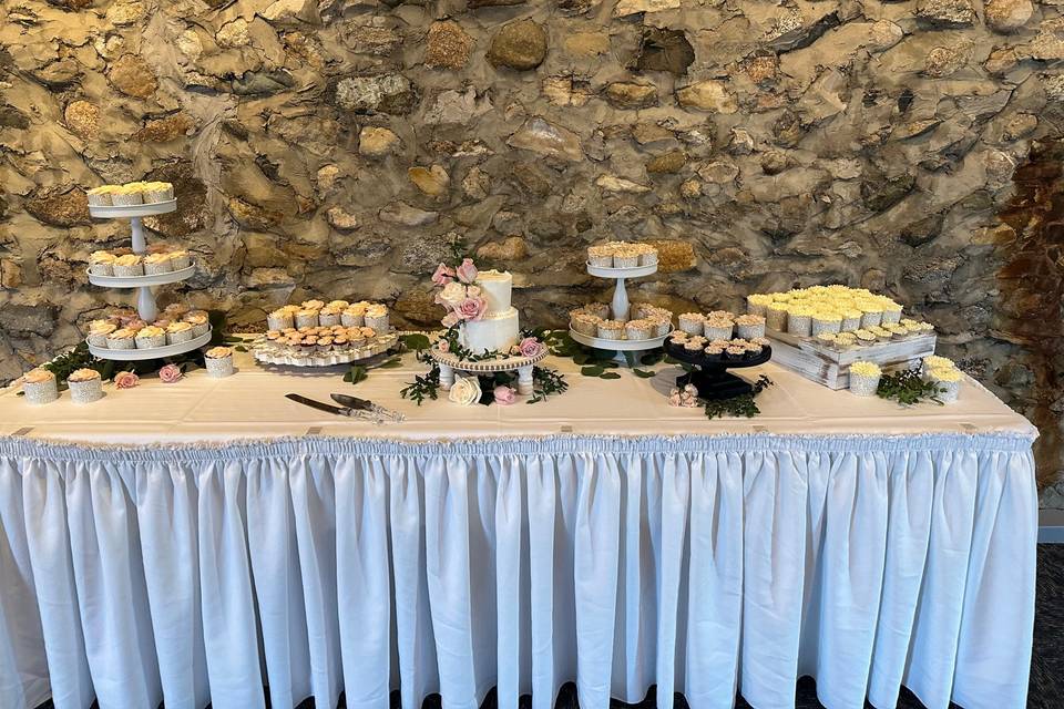 Castle wedding dessert table
