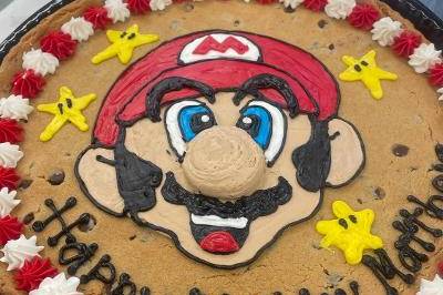 Mario Themed Cookie Cake