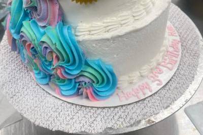 Unicorn Tiered Bday Cake