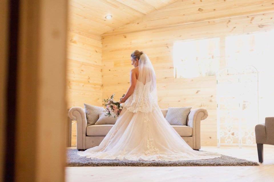 Guest-of-honor in her wedding gown