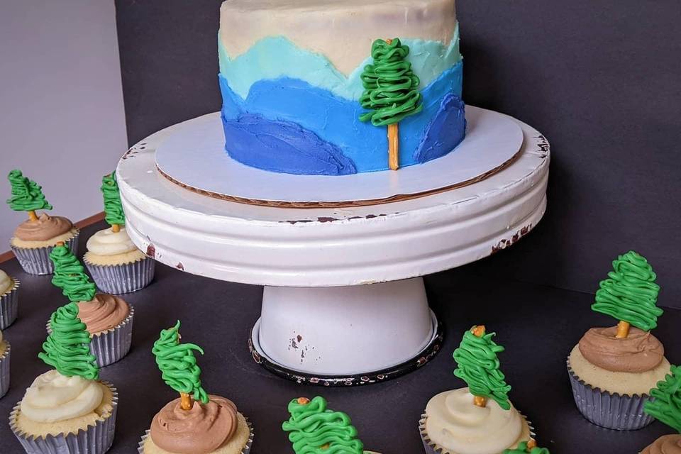 Blue Ridge Mountains wed. Cake