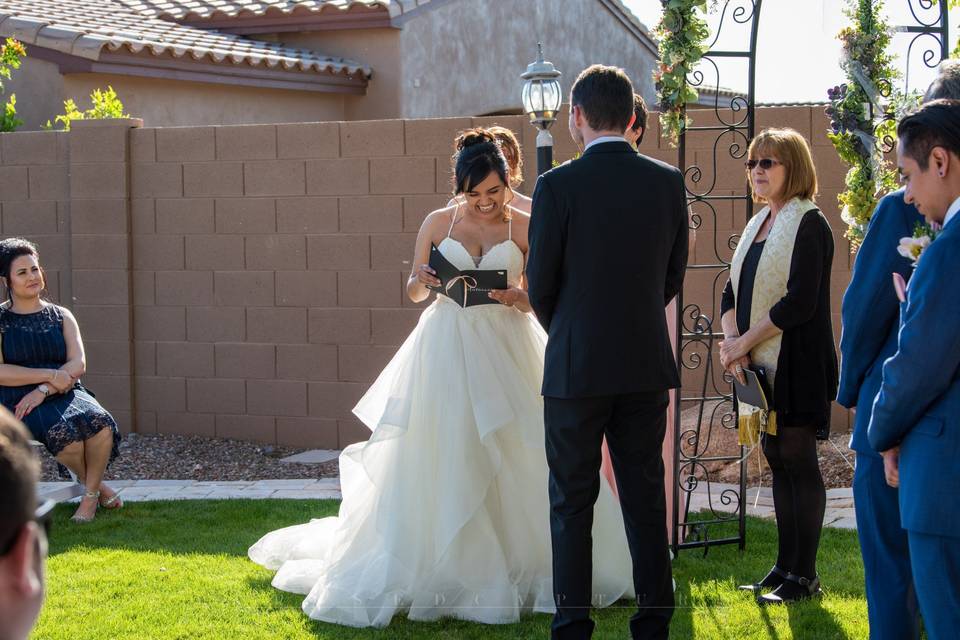 Backyard Wedding-Gorgeous Vows