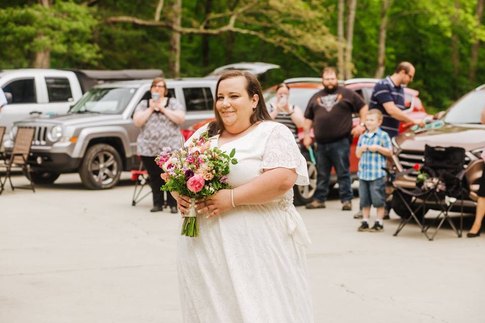 Drive-In Wedding Bride!