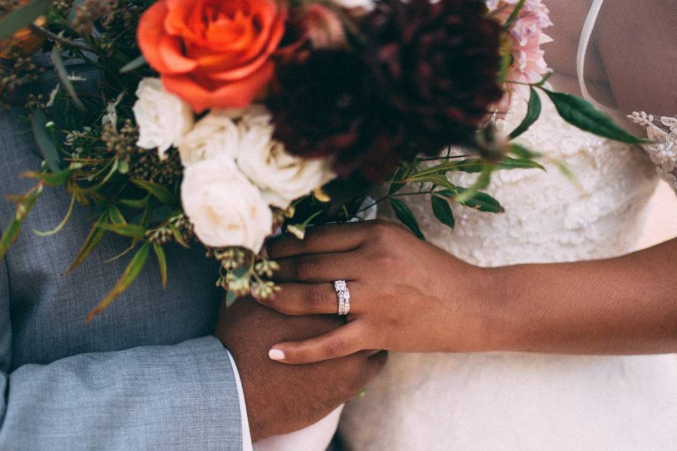 Newlyweds' bouquet