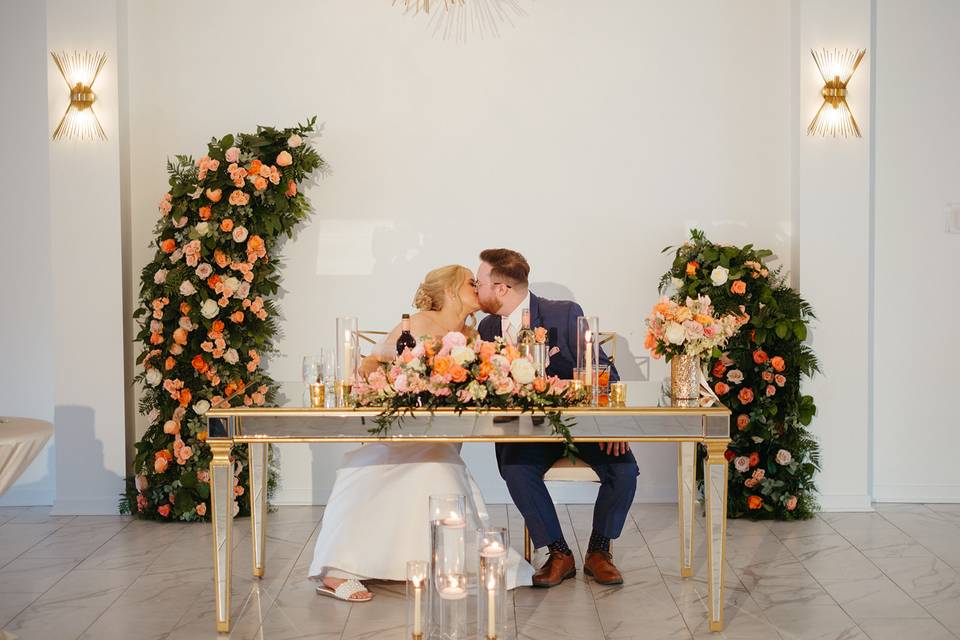 A Modern Sweetheart Table