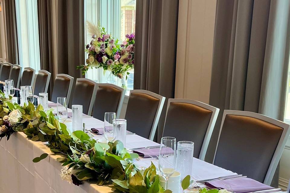 Head Table with floral decor