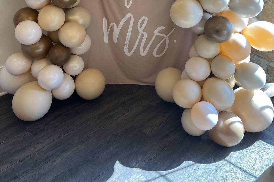 Bridal shower backdrop