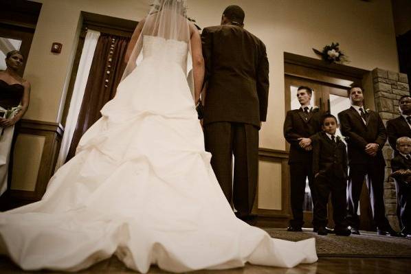 Indoor wedding ceremony