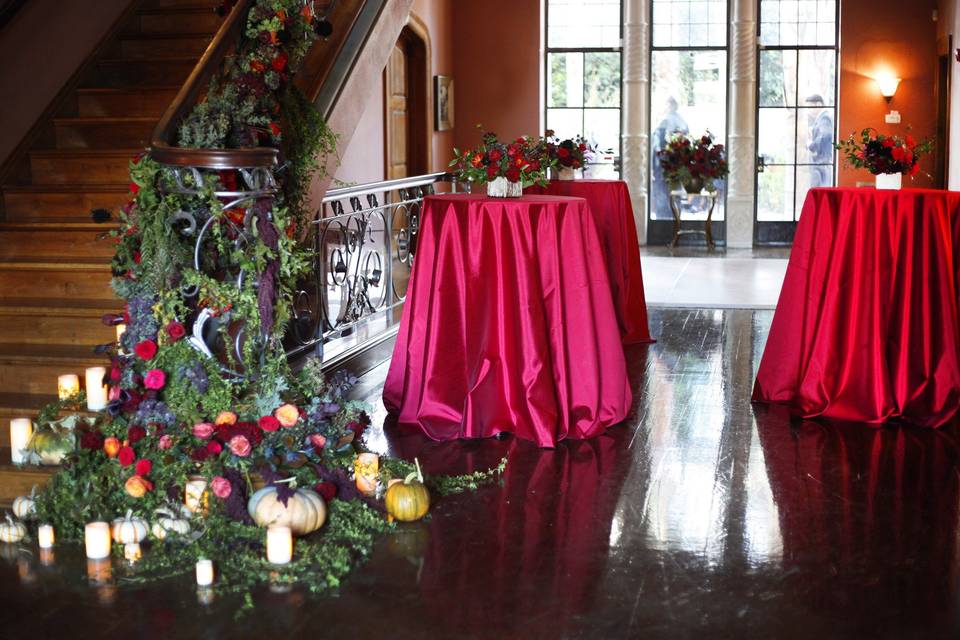 Red table cloth