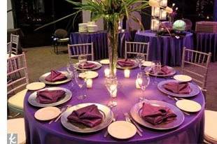 Table set up with centerpiece
