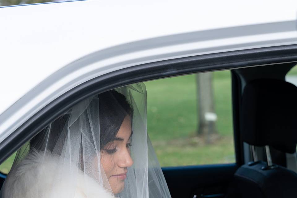 Bride Solo in Car