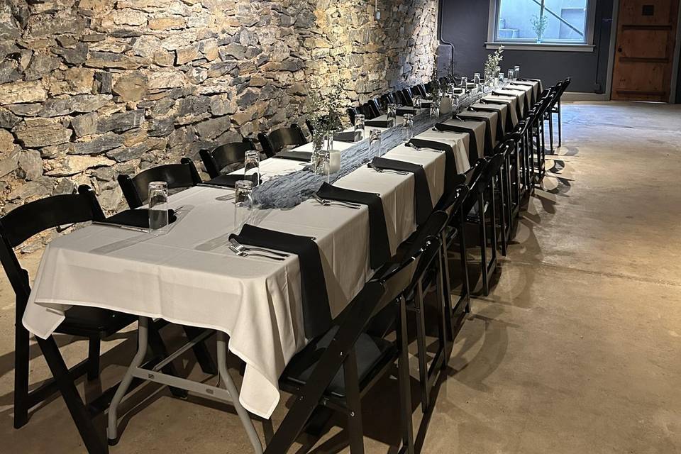 Rehearsal Dinner Setup