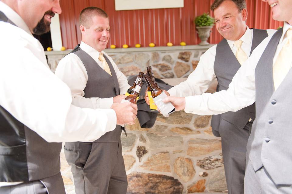 Cheers to the groom