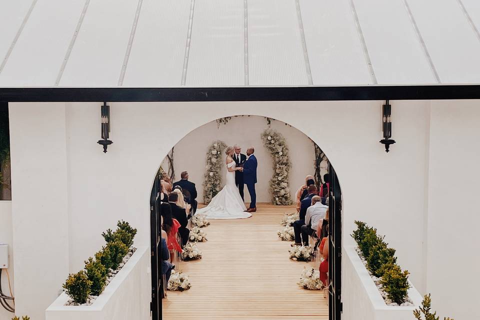 Outdoor ceremony pavilion